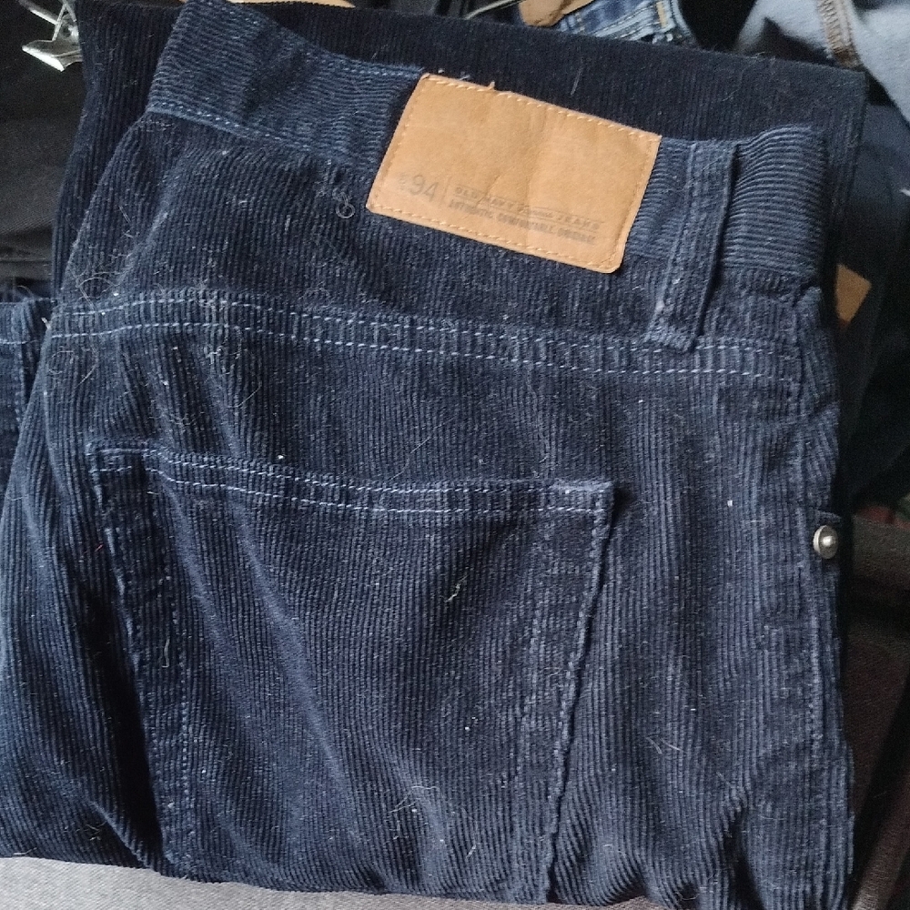 Old Navy Men's NAVY Corduroy LOOSE Fit Jean/ Pants Sz 32/32 - Picture 7 of 7